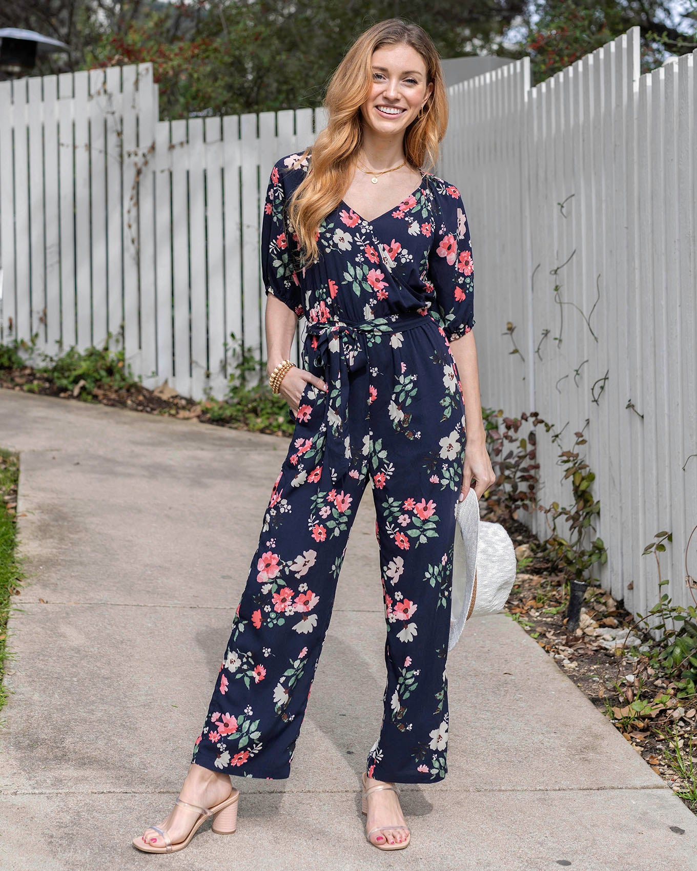 Grace Lace Hello Spring Floral Jumpsuit Floral S