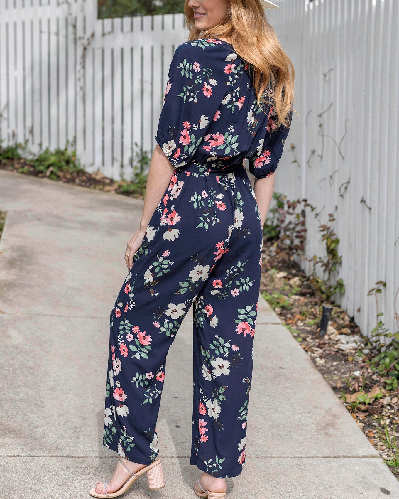 Floral coveralls on sale