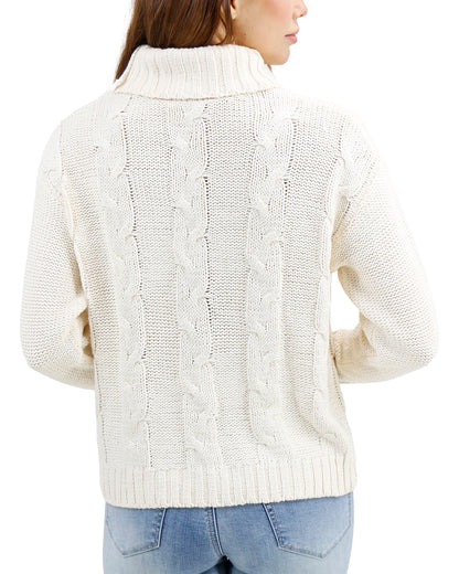 womens cable knit sweater