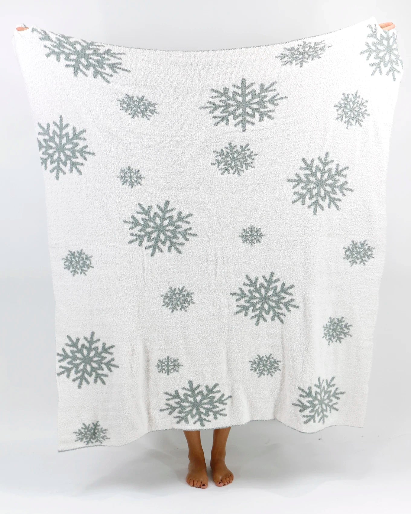 Holiday Cuddle Cloud Blanket - Snowflakes - FINAL SALE