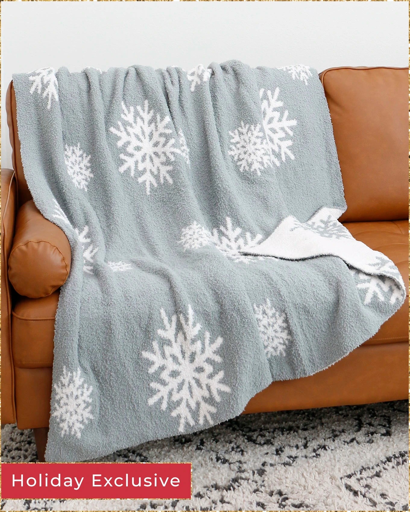 Holiday Cuddle Cloud Blanket - Snowflakes - FINAL SALE