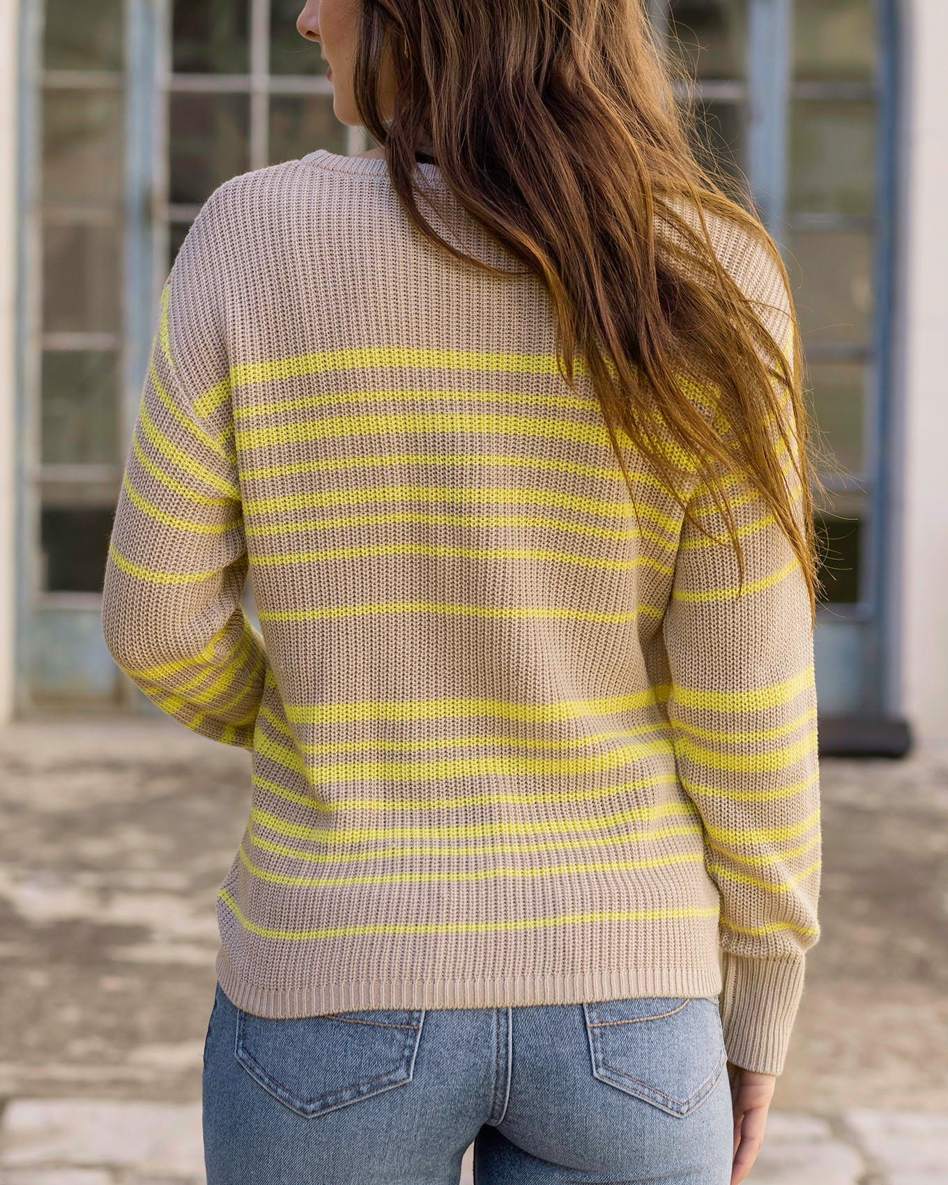 Yellow on sale striped jumper