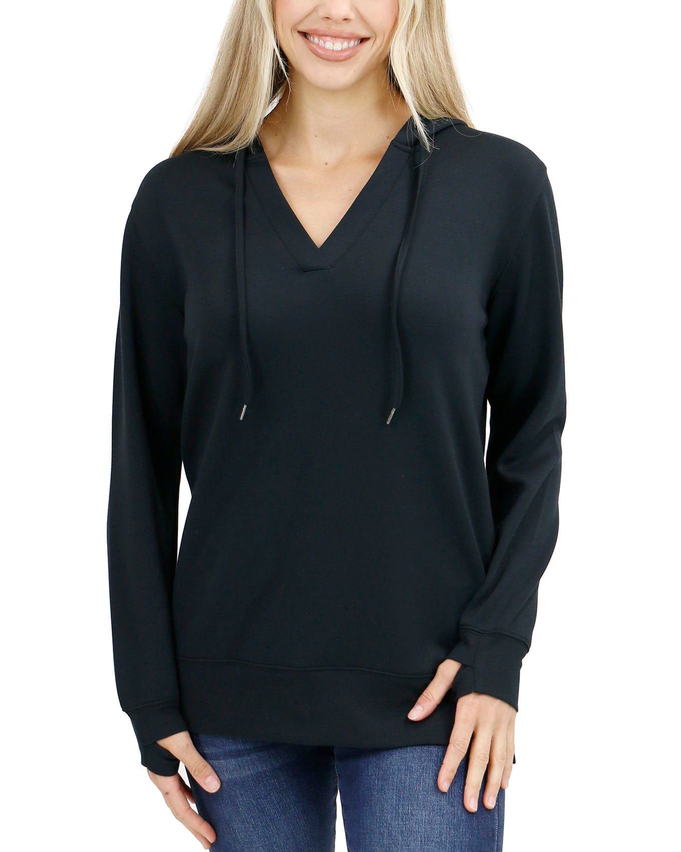 Luxe Knit Black Hooded Pullover - FINAL SALE - Grace and Lace