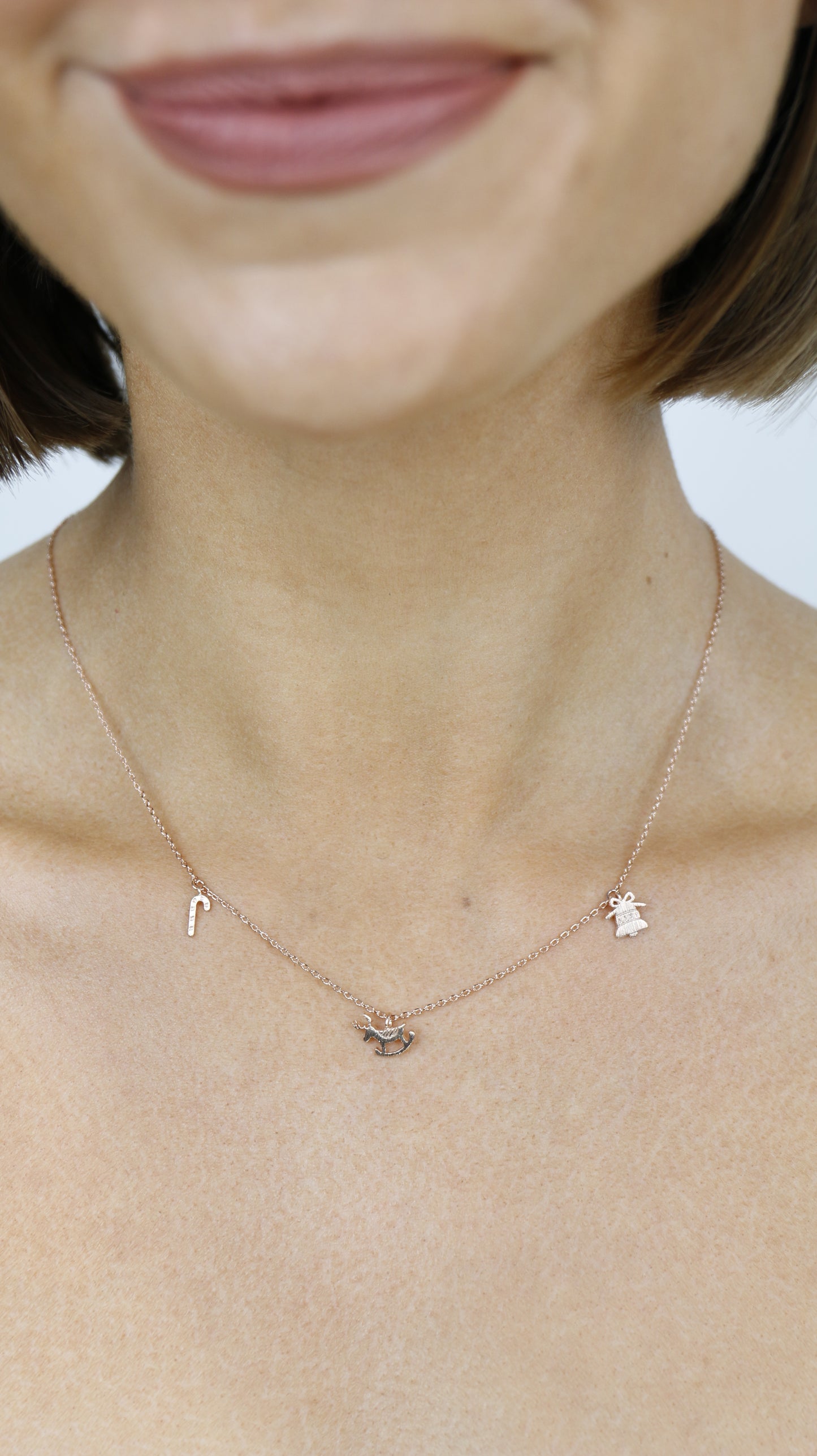 Holiday Rose Gold Charm Necklace