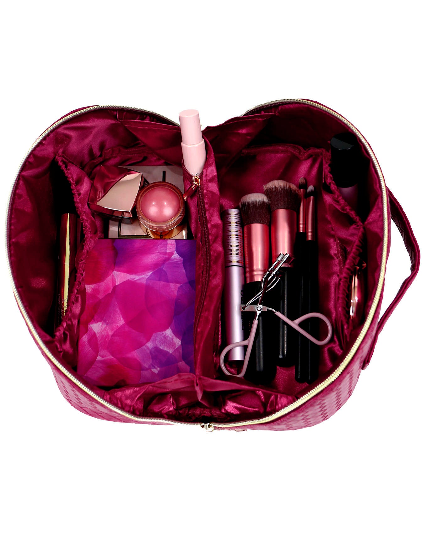 Burgundy 2025 makeup bag