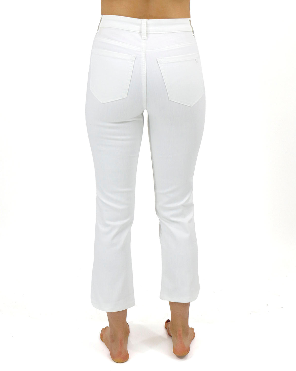 As-Is Mel's Fave Non Distressed Straight Leg Cropped Denim in White - FINAL SALE