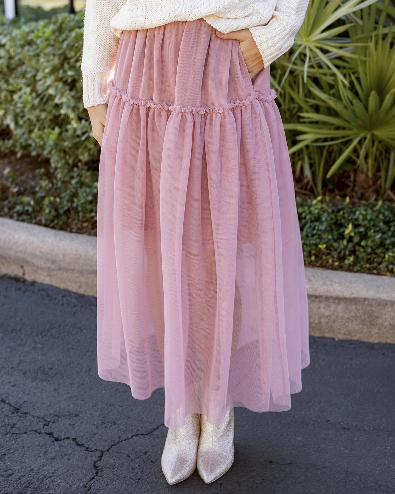 Tiered maxi skirt