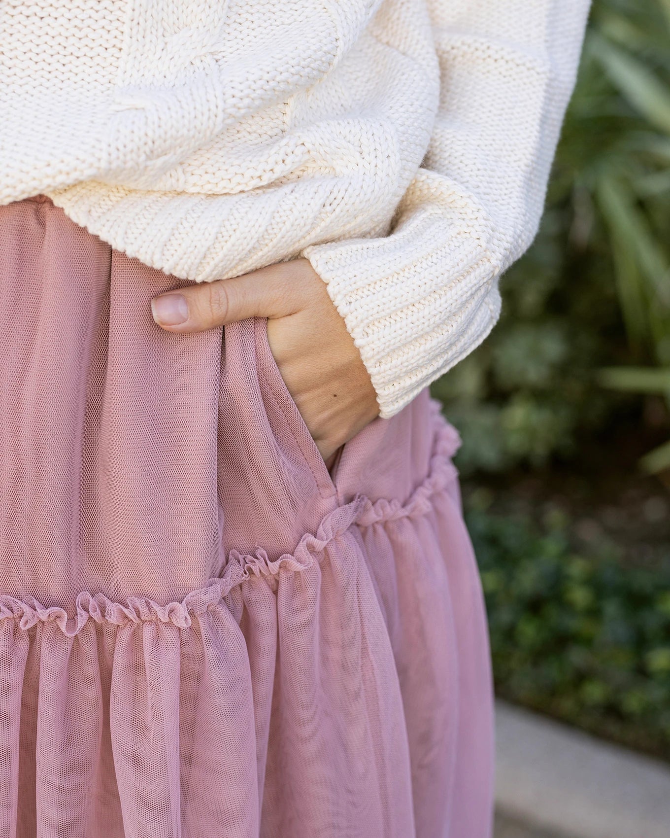 tulle maxi skirt