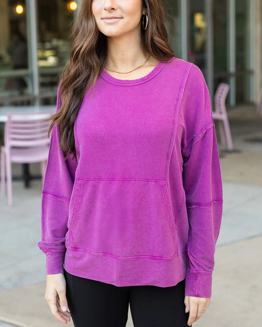 Purple sweatshirt