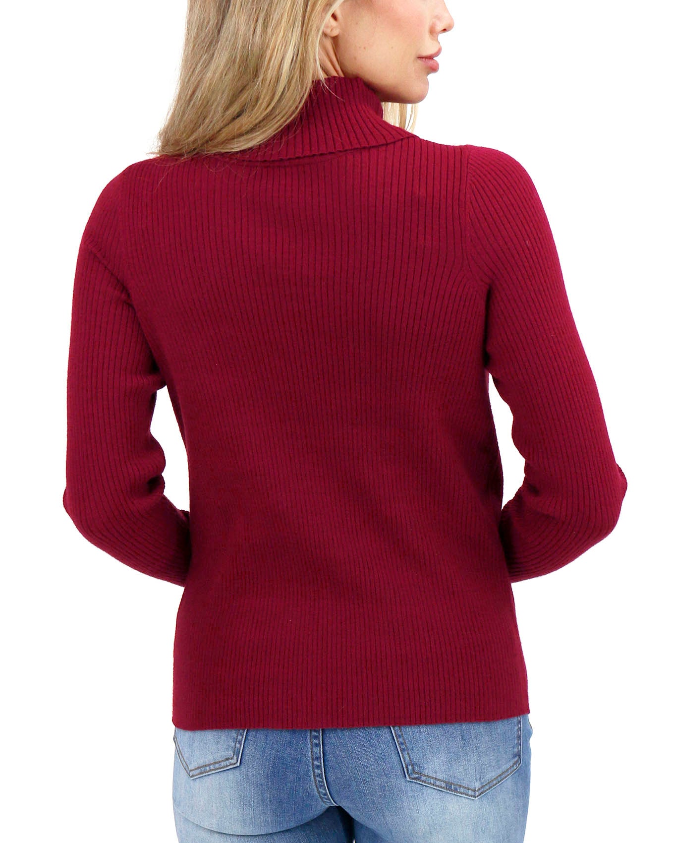 Ladies red turtleneck clearance sweater