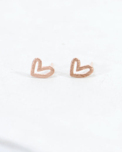 Heart stud earrings