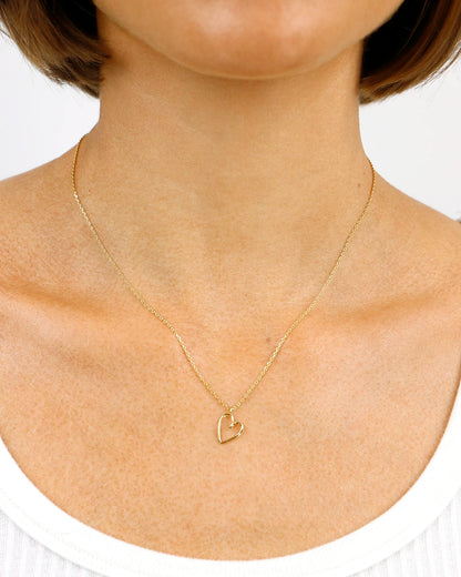 gold heart necklace