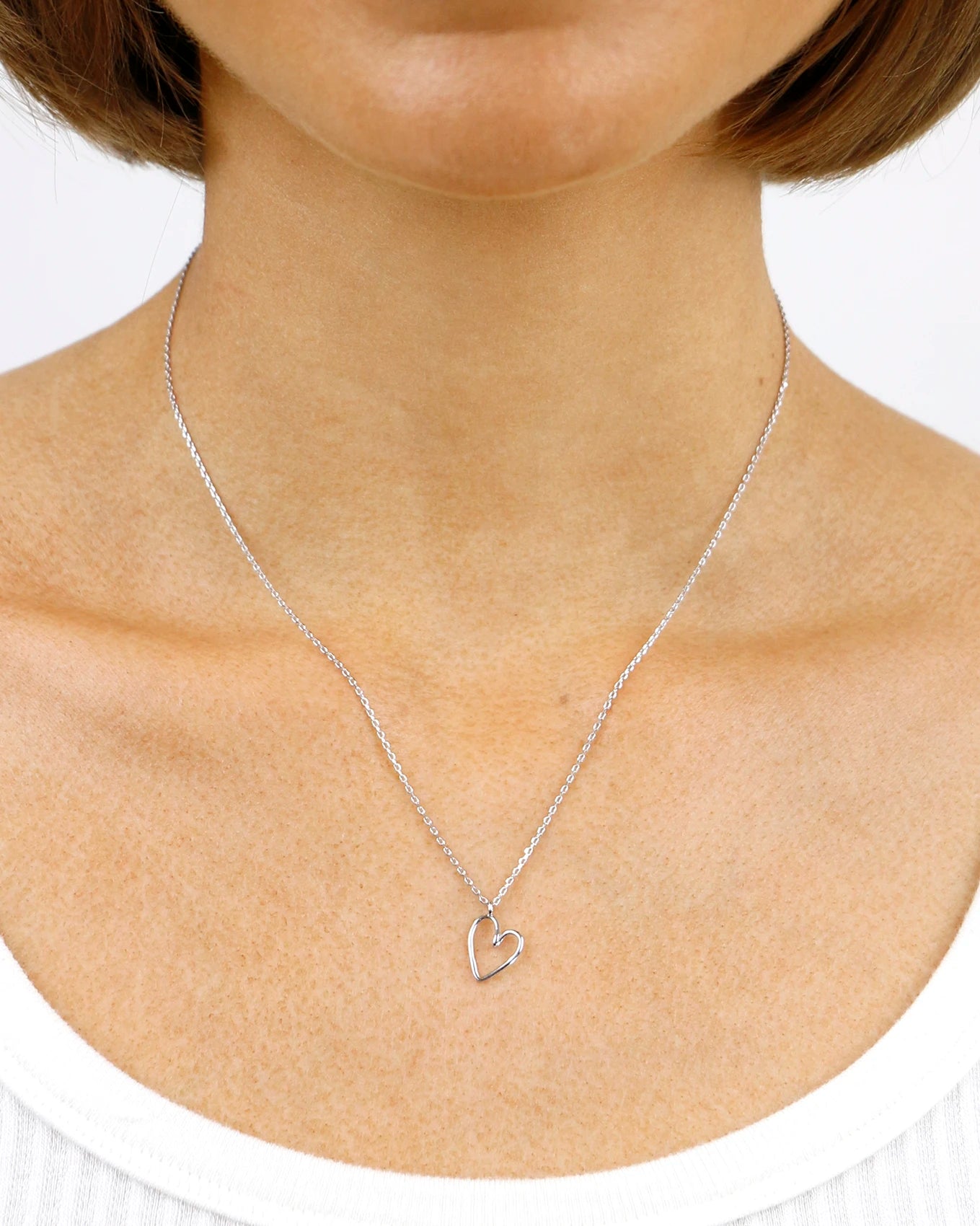 silver heart necklace