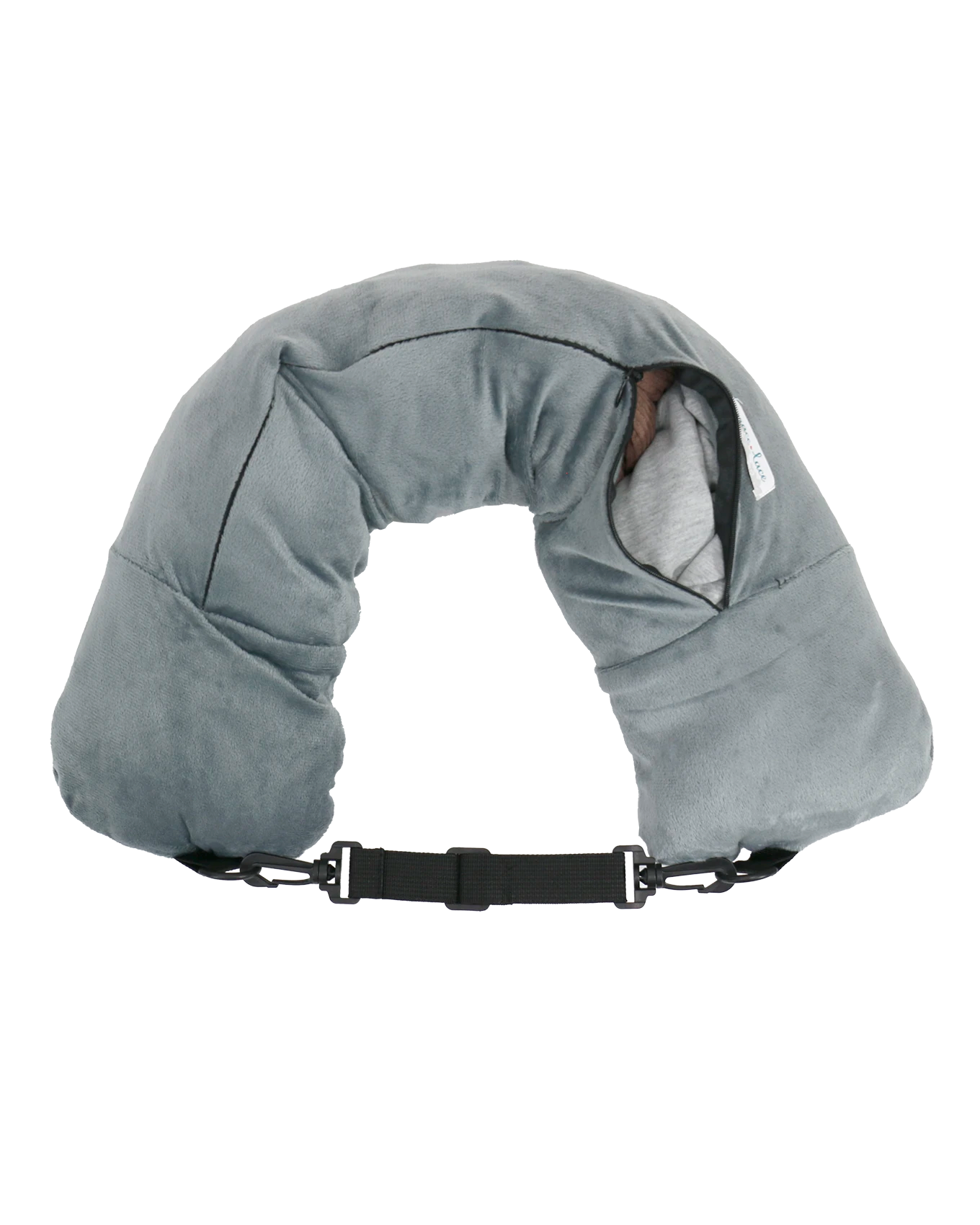 Packable Travel Neck Pillow in Grey