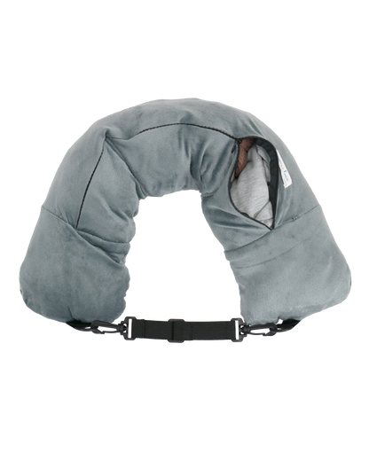 Packable Travel Neck Pillow in Grey