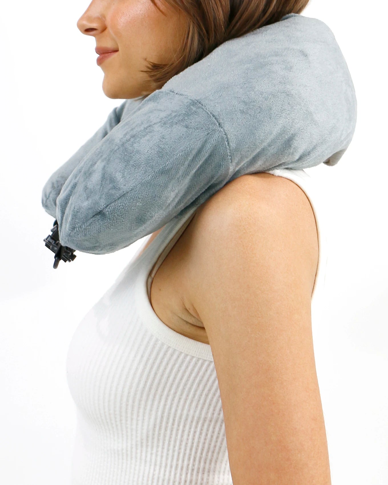 Packable Travel Neck Pillow in Grey