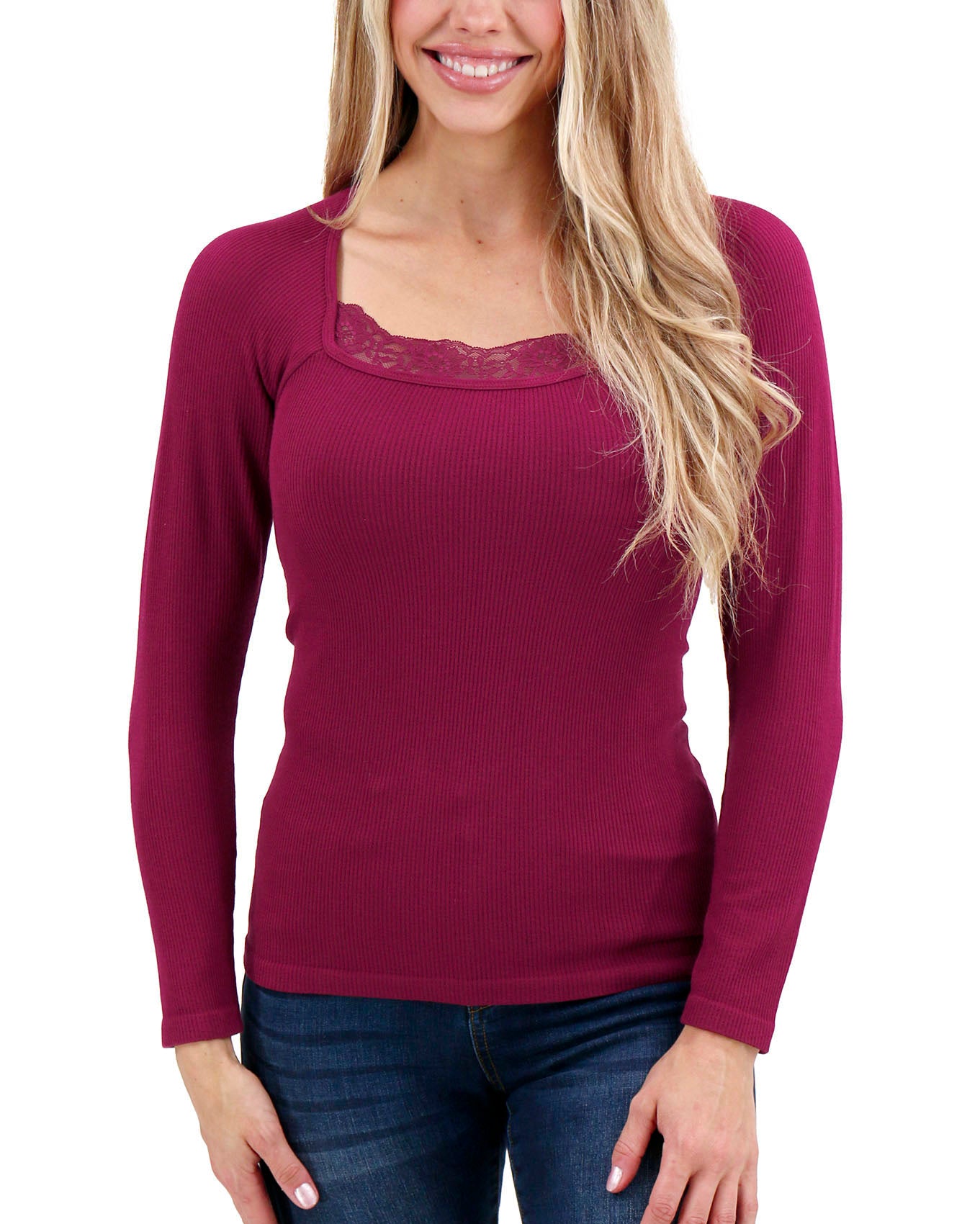 Cinq a Sept Red Burgundy Wide Ribbed Viscose Sweater offers Top Scoop Neck Medium $395