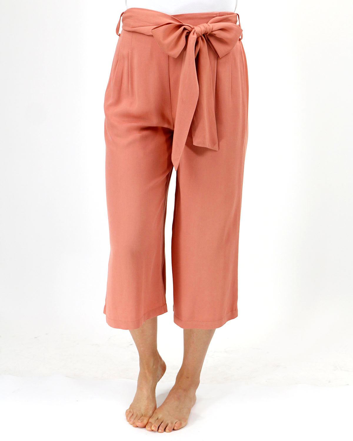 Pocketed Cropped Wide Leg Pants - FINAL SALE - Grace and Lace