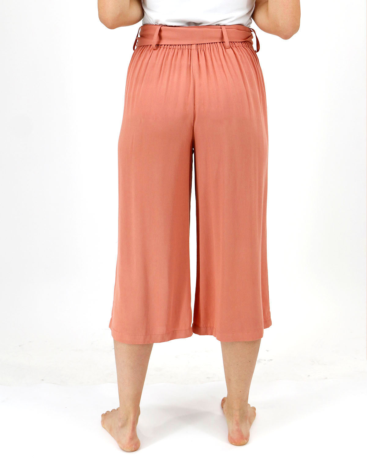 Pocketed Cropped Wide Leg Pants - FINAL SALE