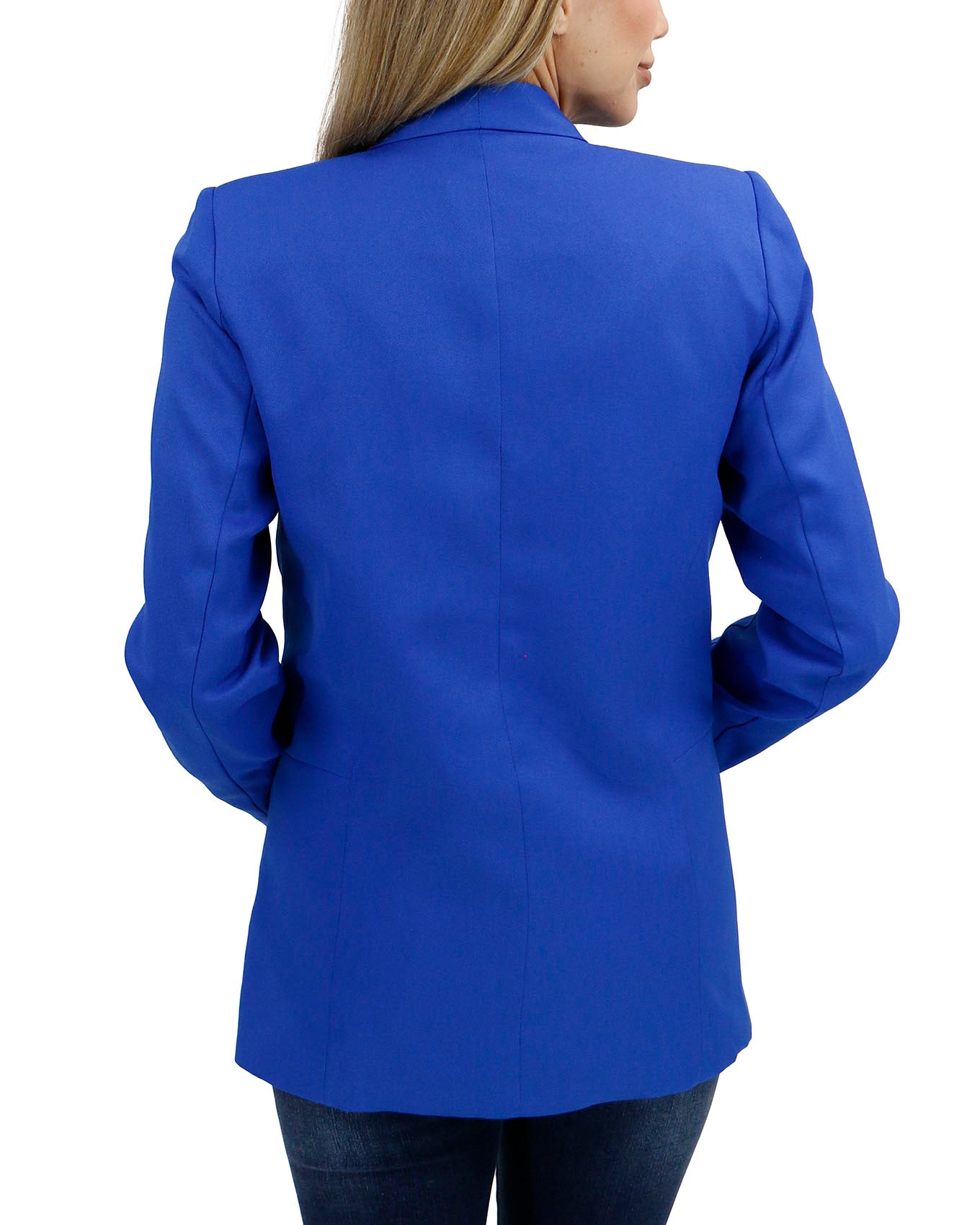 Long blue online blazer