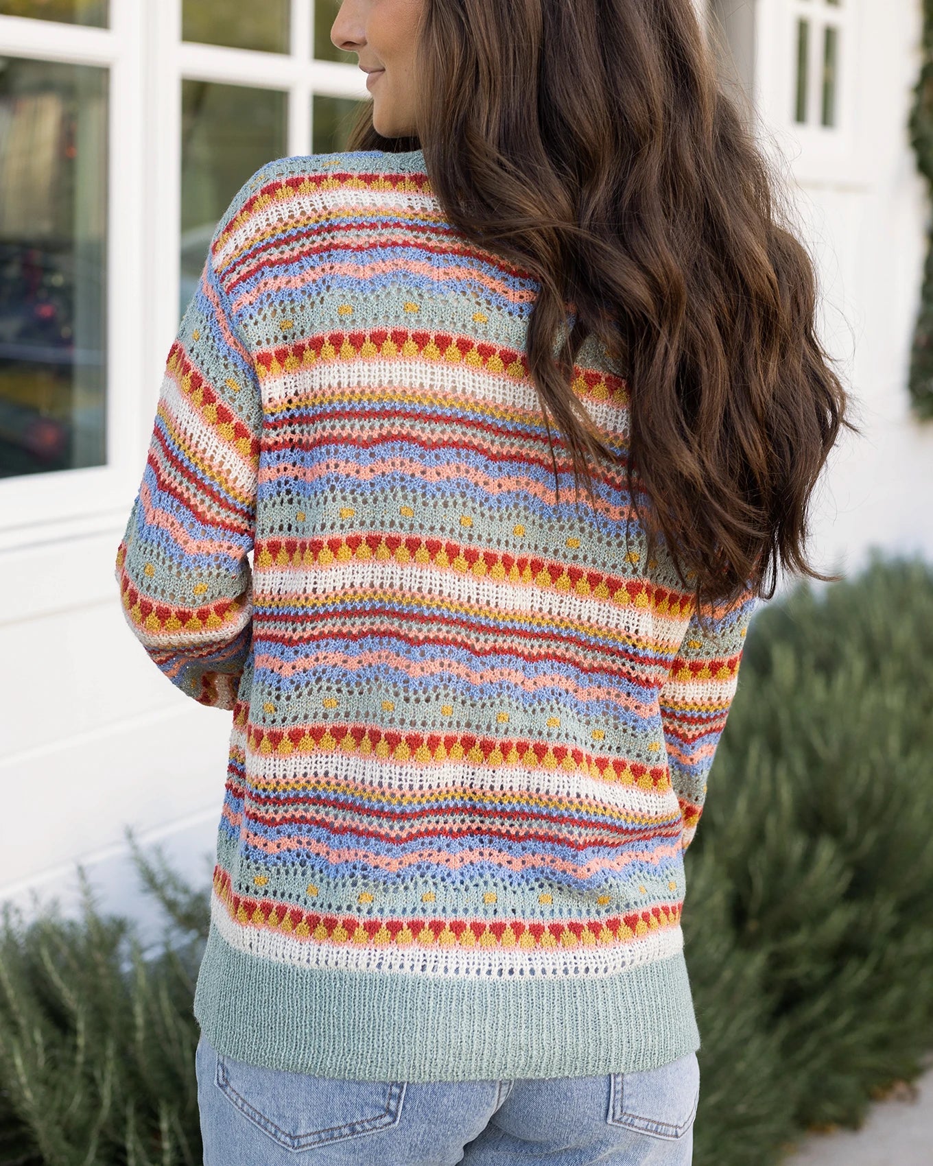 open knit sweater