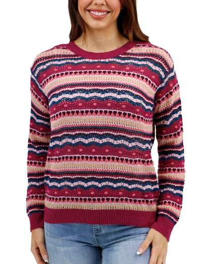 multicolor striped sweater