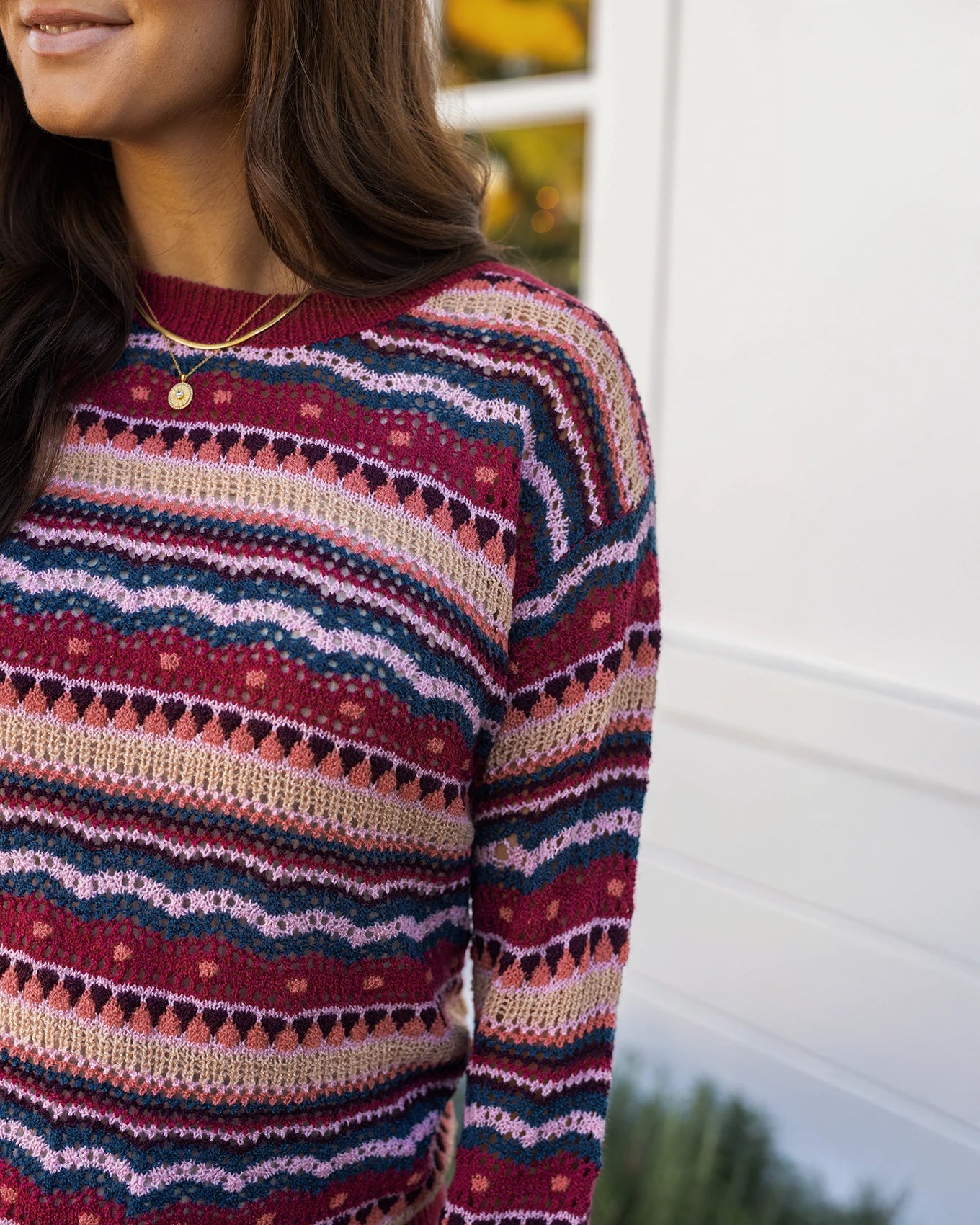 pointelle sweater