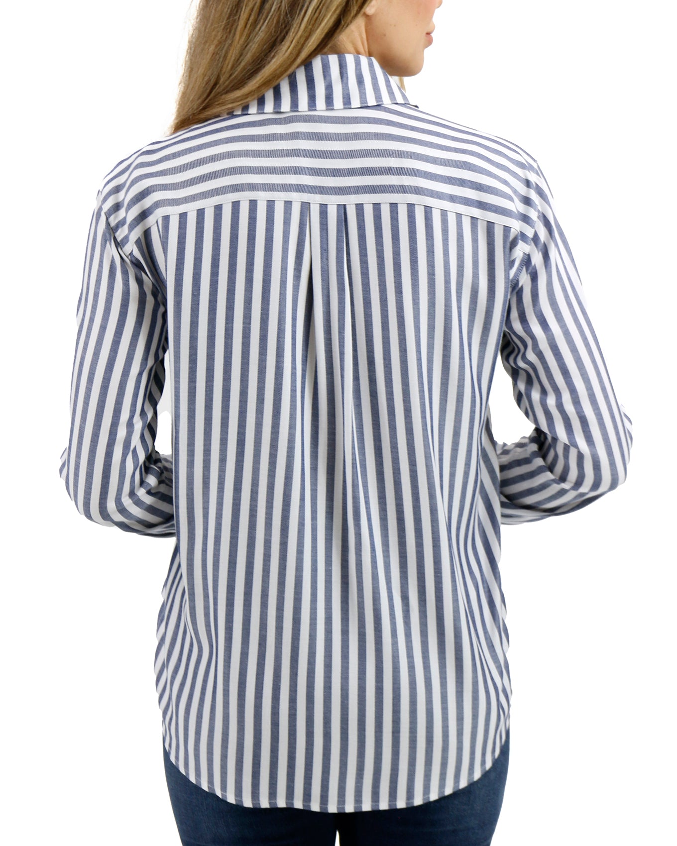 NWT super soft button down striped long sleeve buy shirt, XL