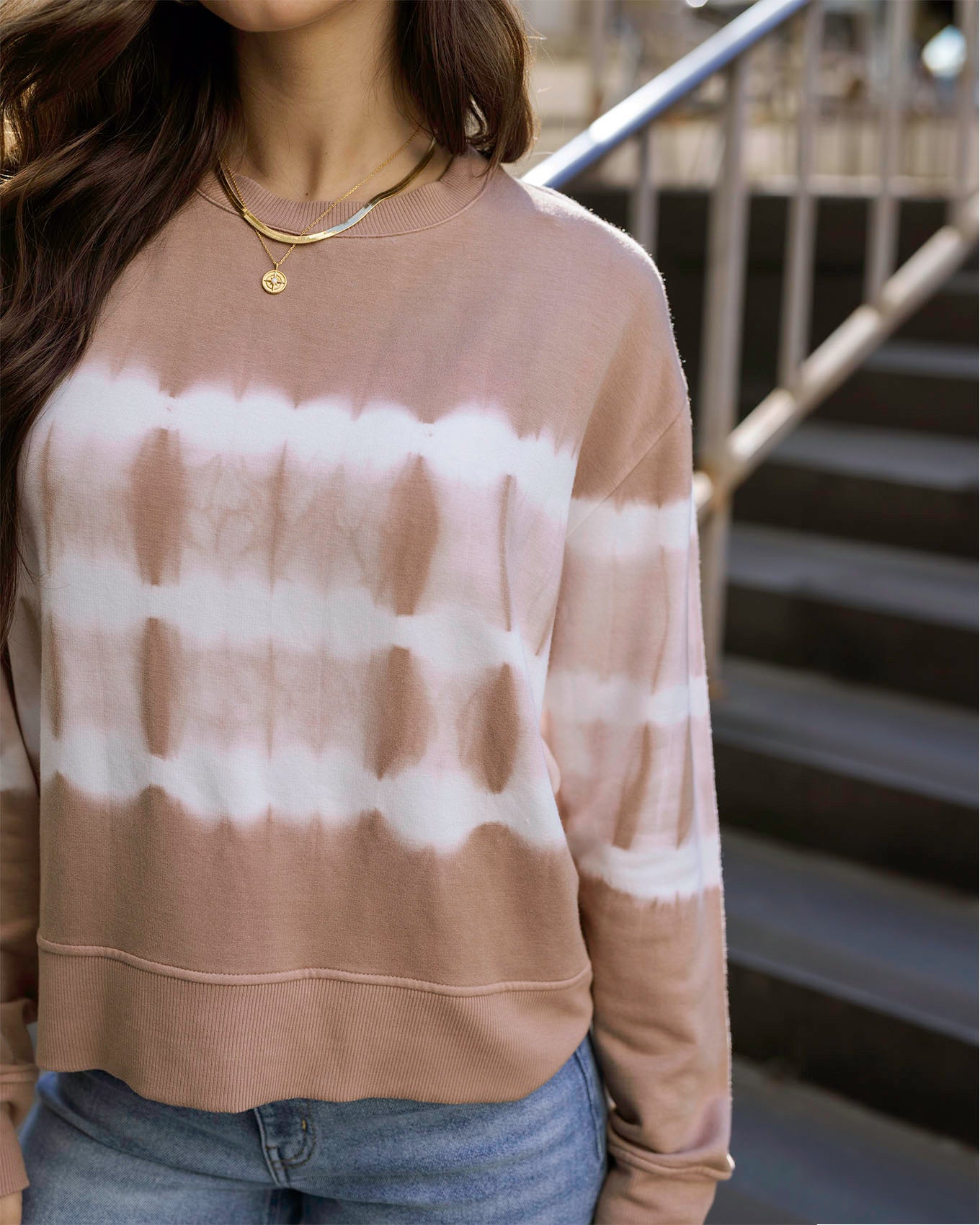 Signature Soft Camel Tie Dye Sweatshirt