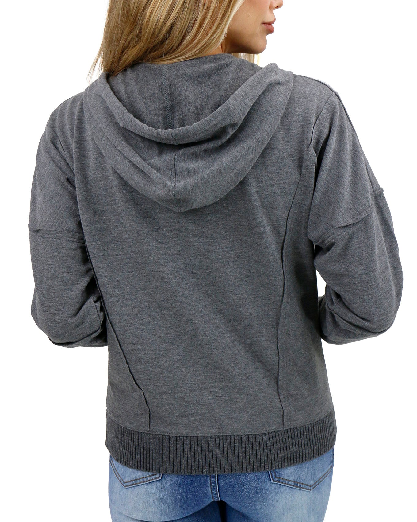 Signature Soft Heathered Charcoal Zip Up Hoodie - Grace and Lace
