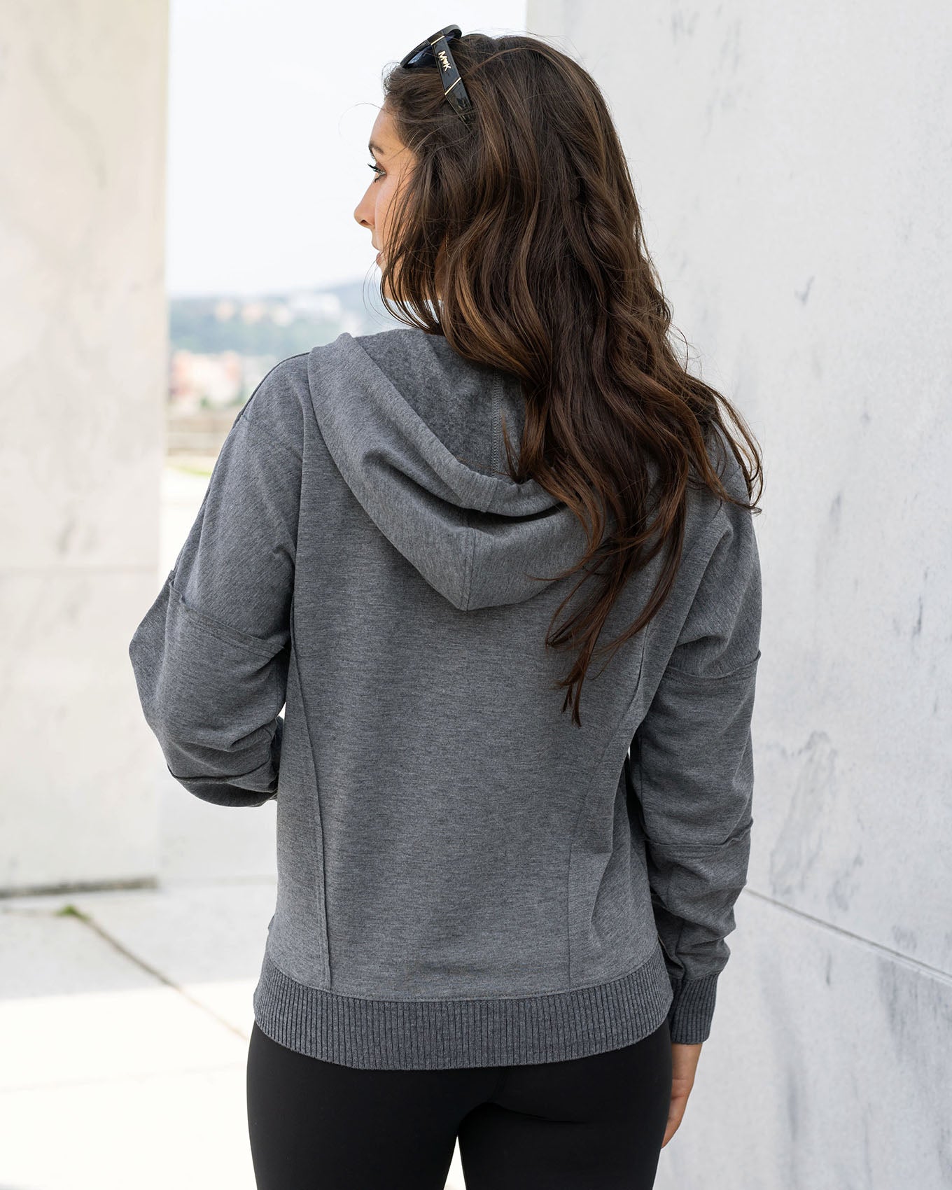 Signature Soft Heathered Charcoal Zip Up Hoodie - FINAL SALE - Grace and  Lace