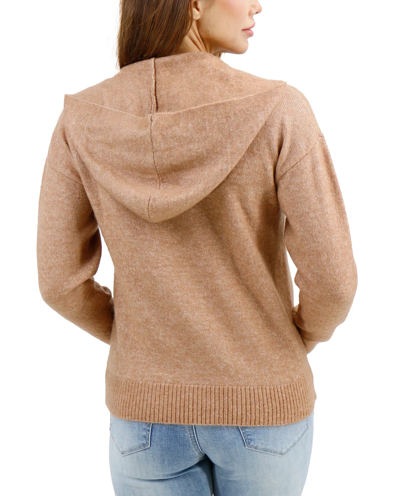 So Soft Camel Knit Sweater Hoodie Grace and Lace