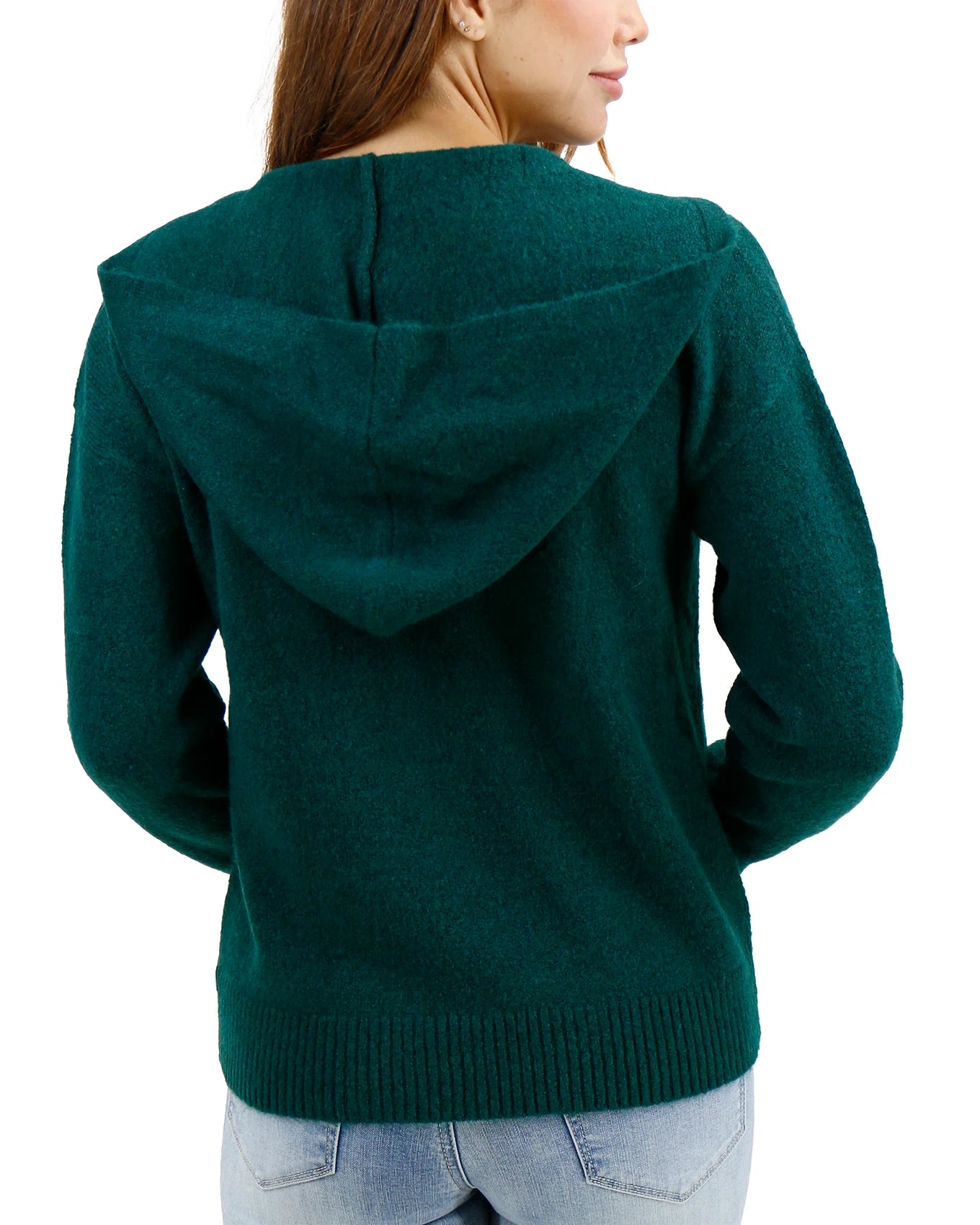 Green sweater hoodie on sale