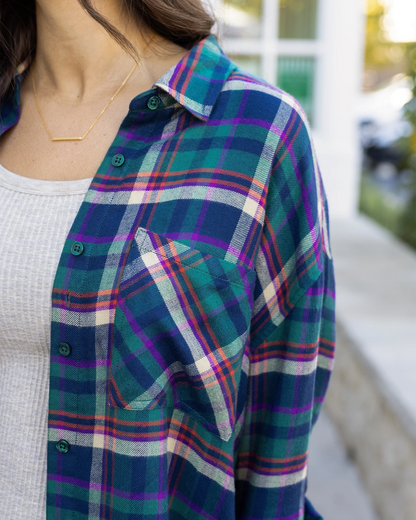 plaid button down shirt