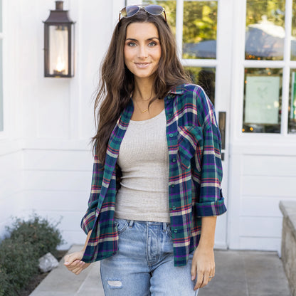 plaid top