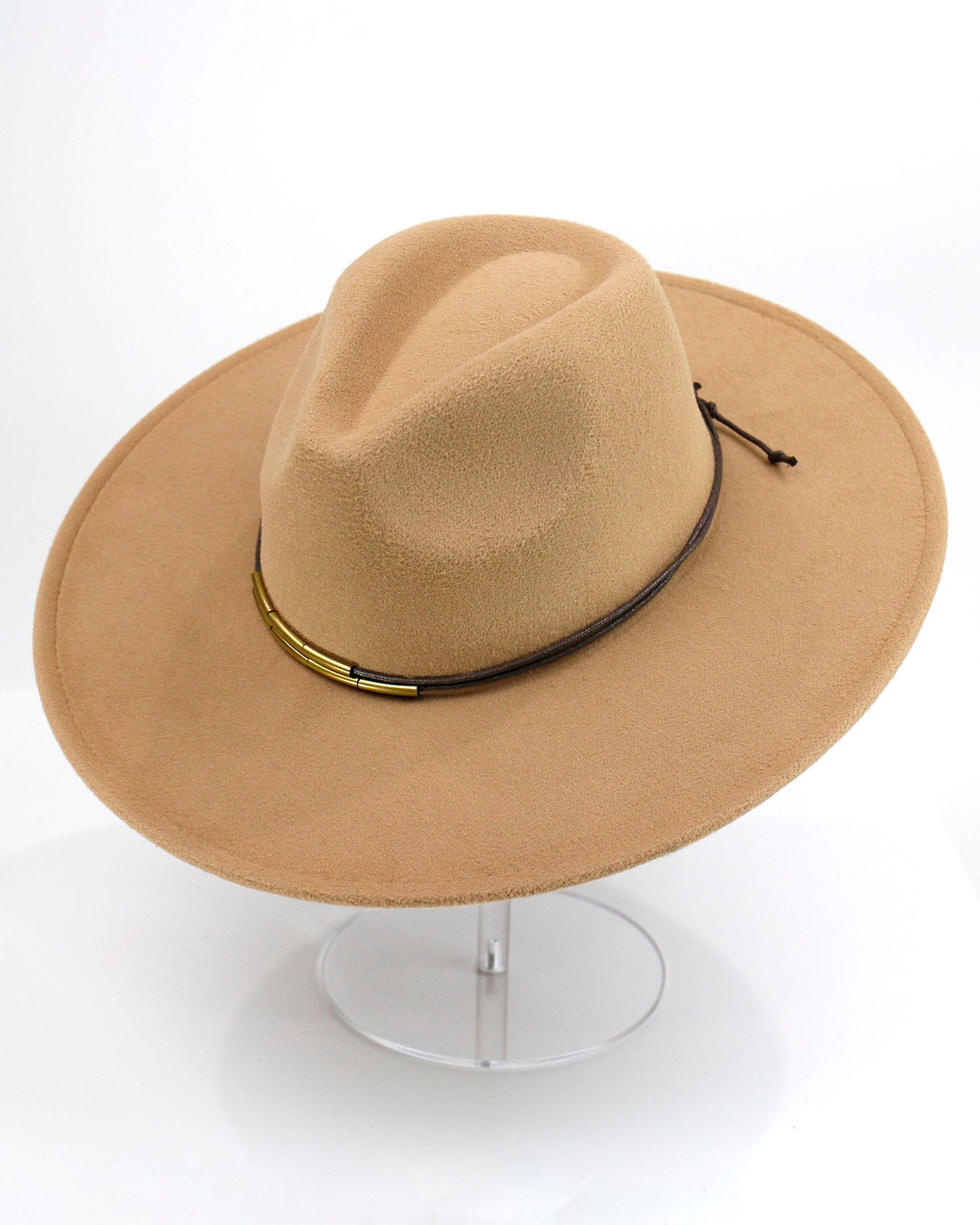 Camel wide sale brim hat