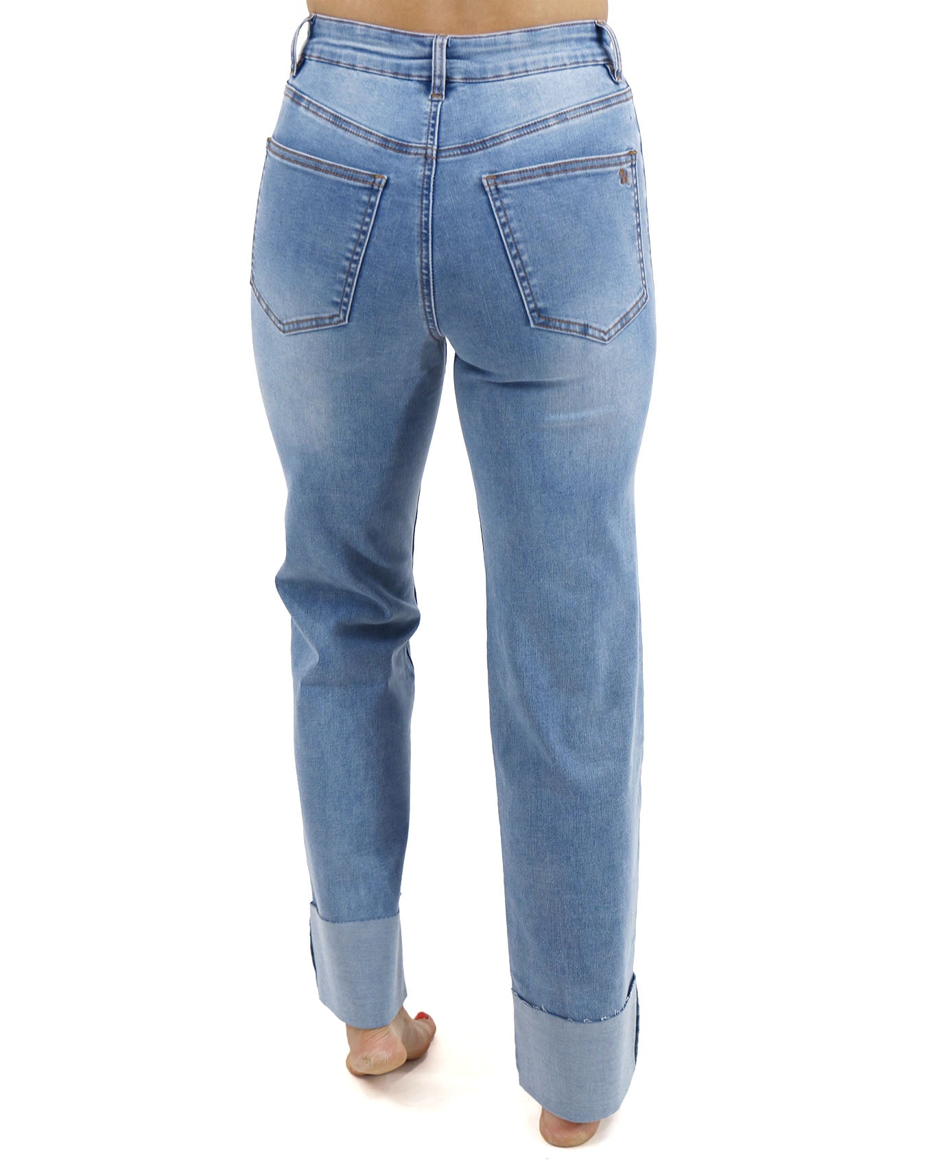 Cuffed denim jeggings best sale