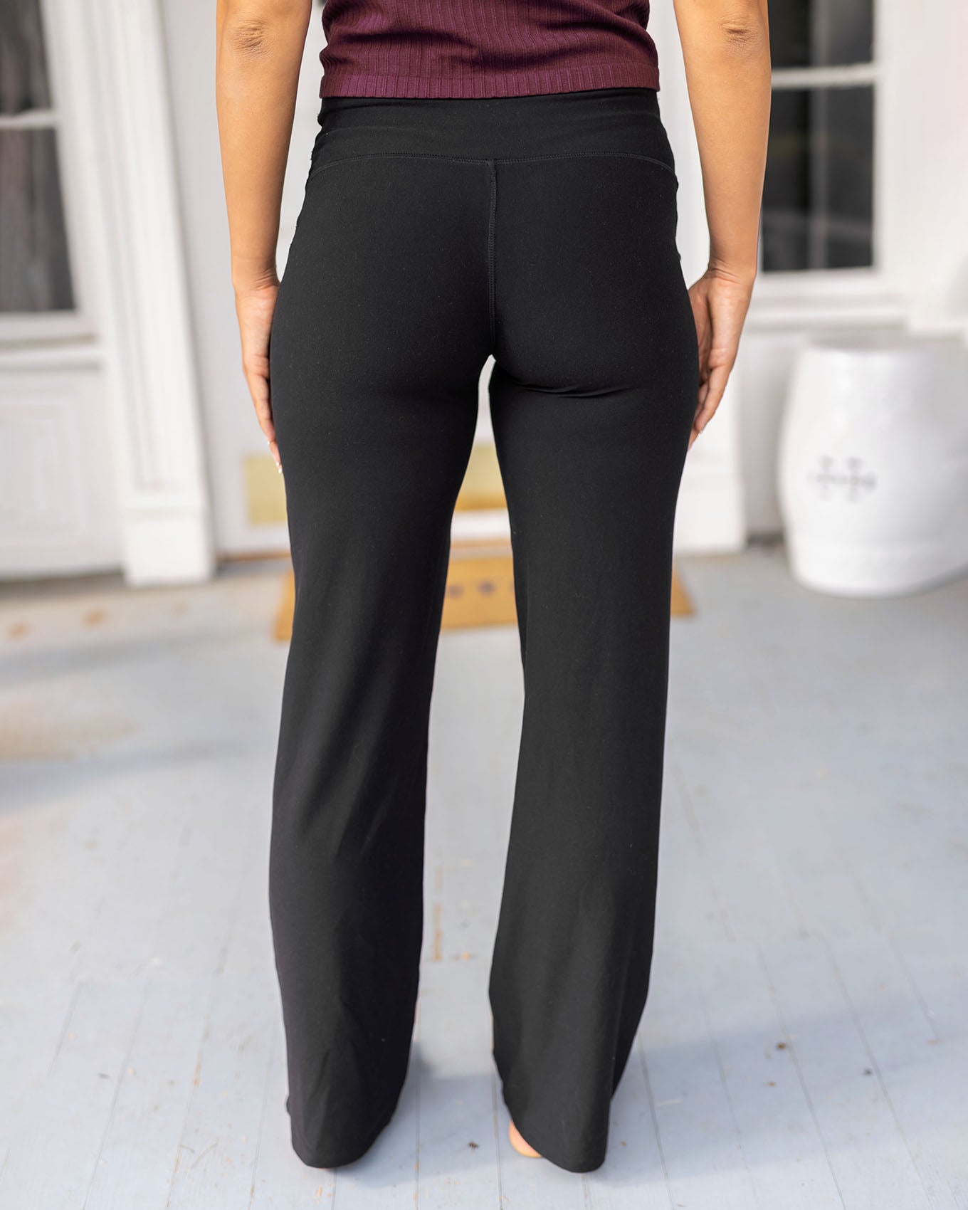  Side Pockets,Tall Womens Straight Leg Yoga Pants