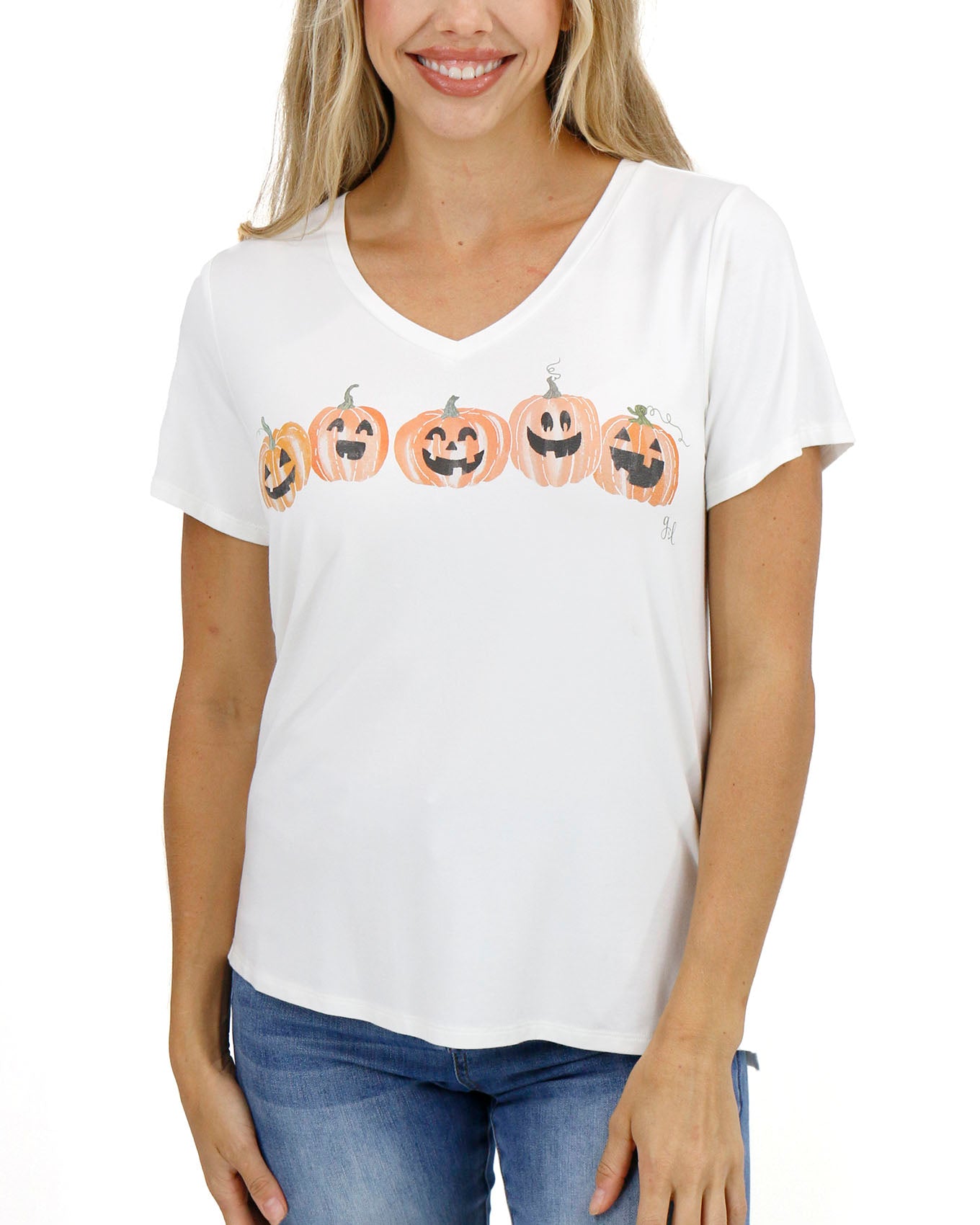 Pumpkin Smile Tee: Hilarious Cotton T-Shirt Design – Feelin Good Tees™