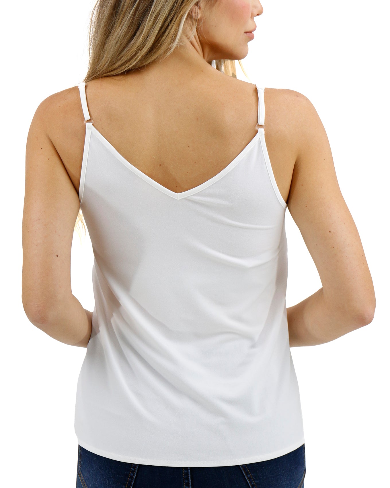 V-Neck Cami in White