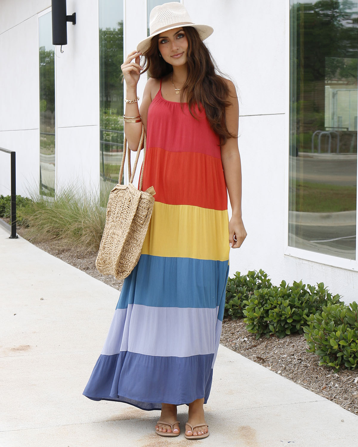 Vacation Multi Colorblock Maxi Dress - FINAL SALE - Grace and Lace
