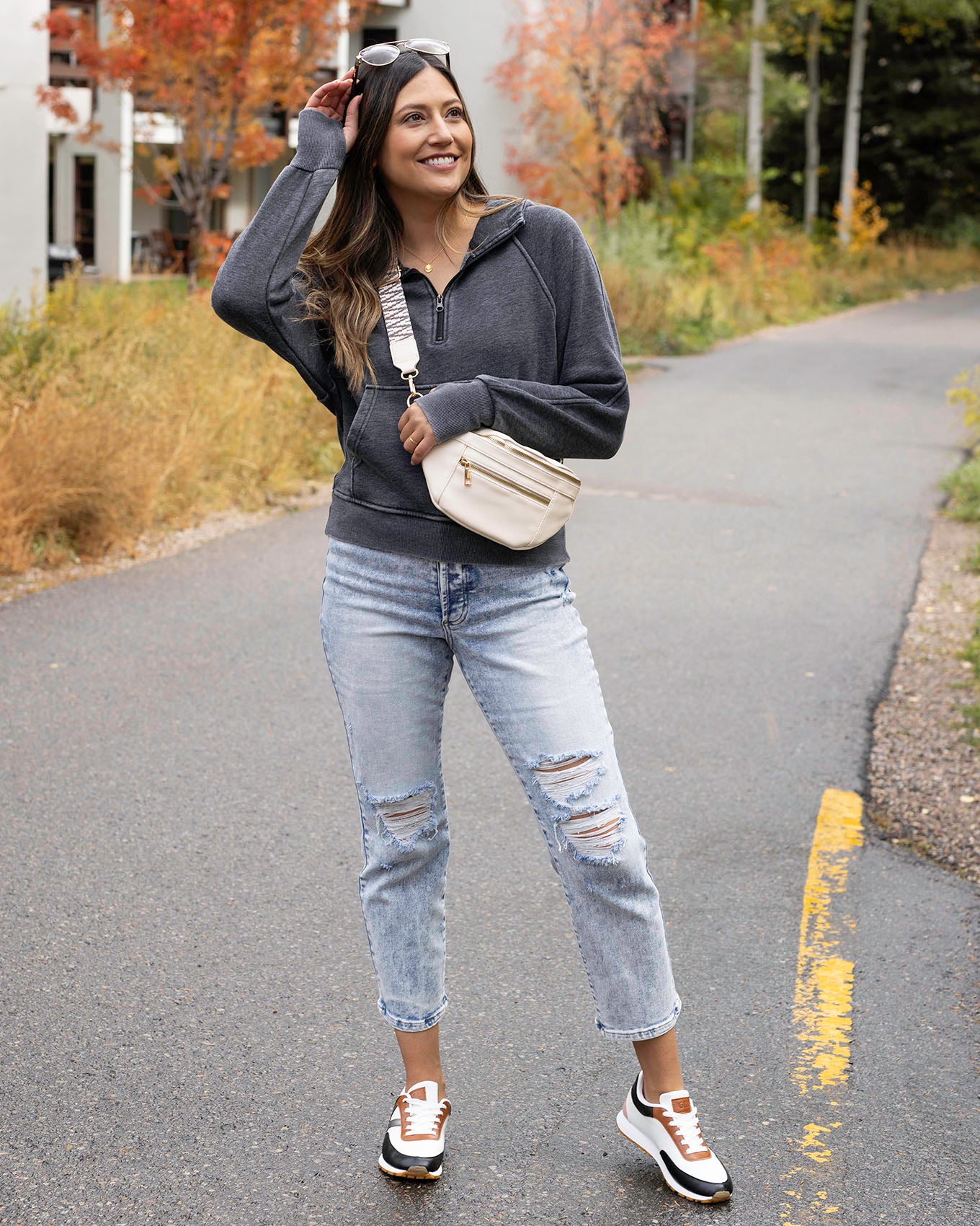 Boyfriend jeans and sales hoodie