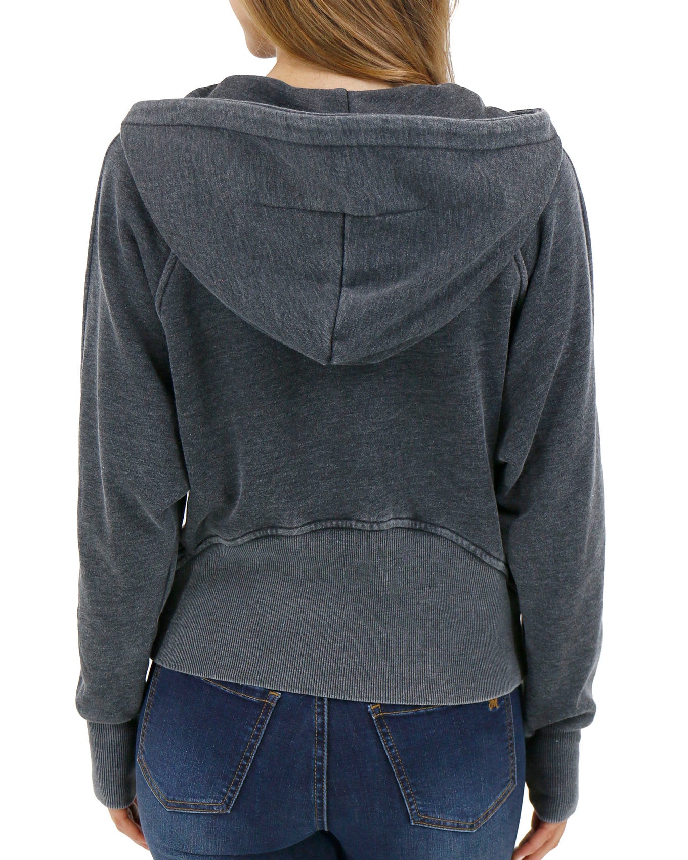 Womens zip up online grey hoodie