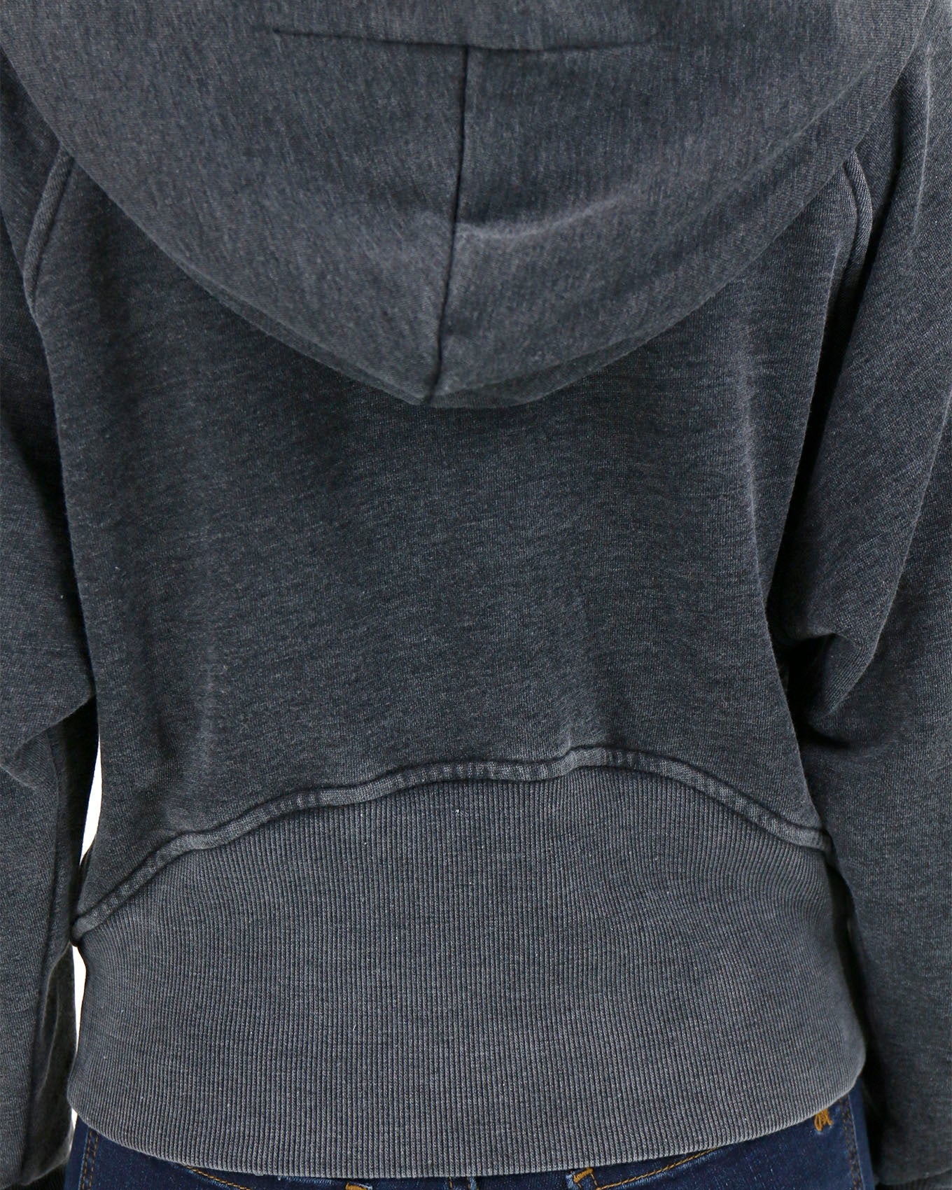 Vintage Washed Quarter Zip Hoodie in Washed Grey