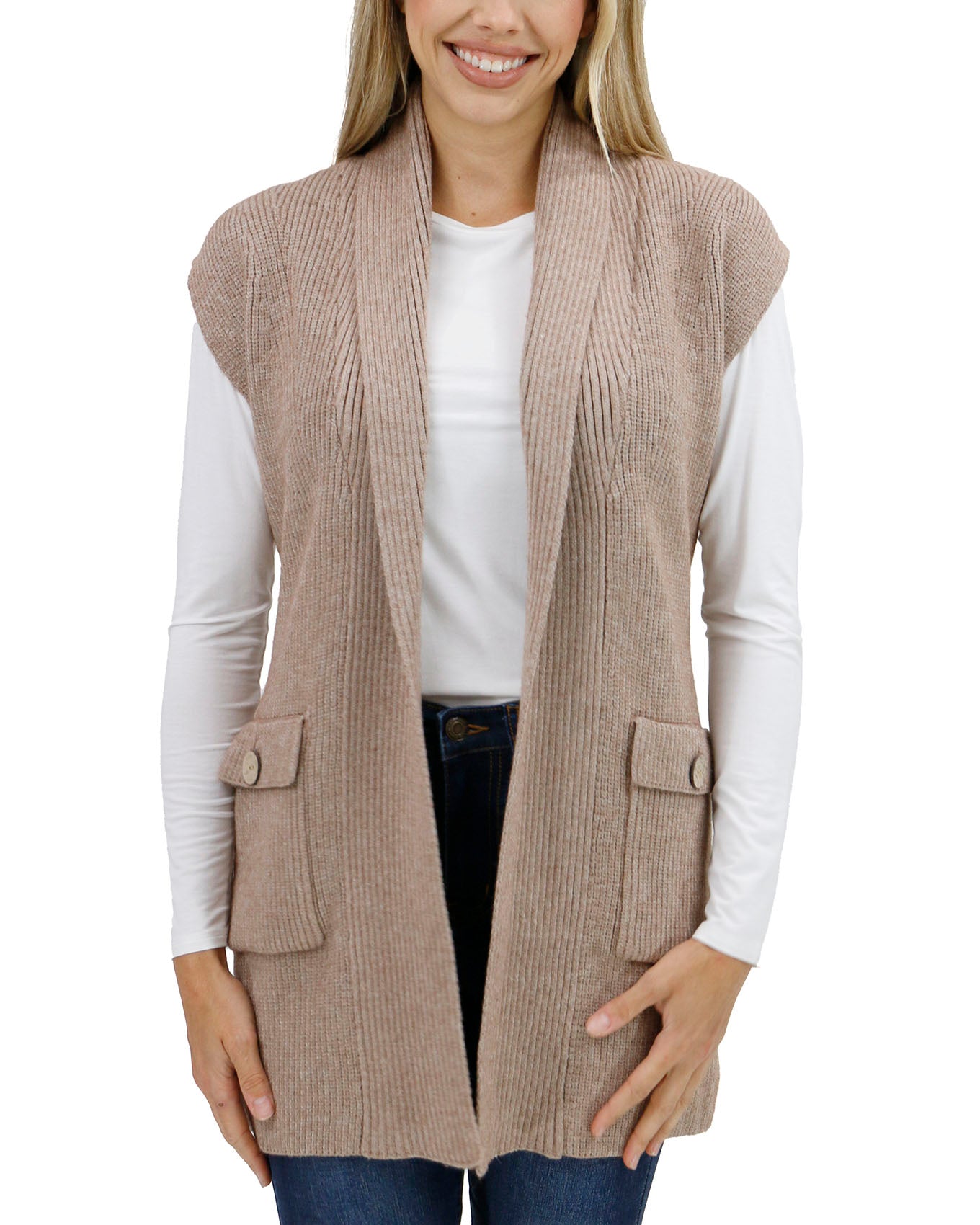 Women's Sweater Vest 100% Merino Wool Fall Winter V Neck Button Sleeveless  Jerseys Knitted Cardigan