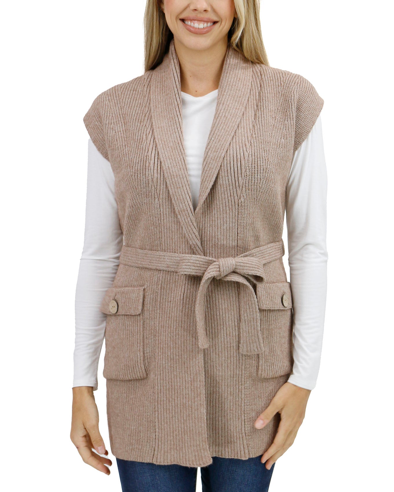 Long knit outlet vest