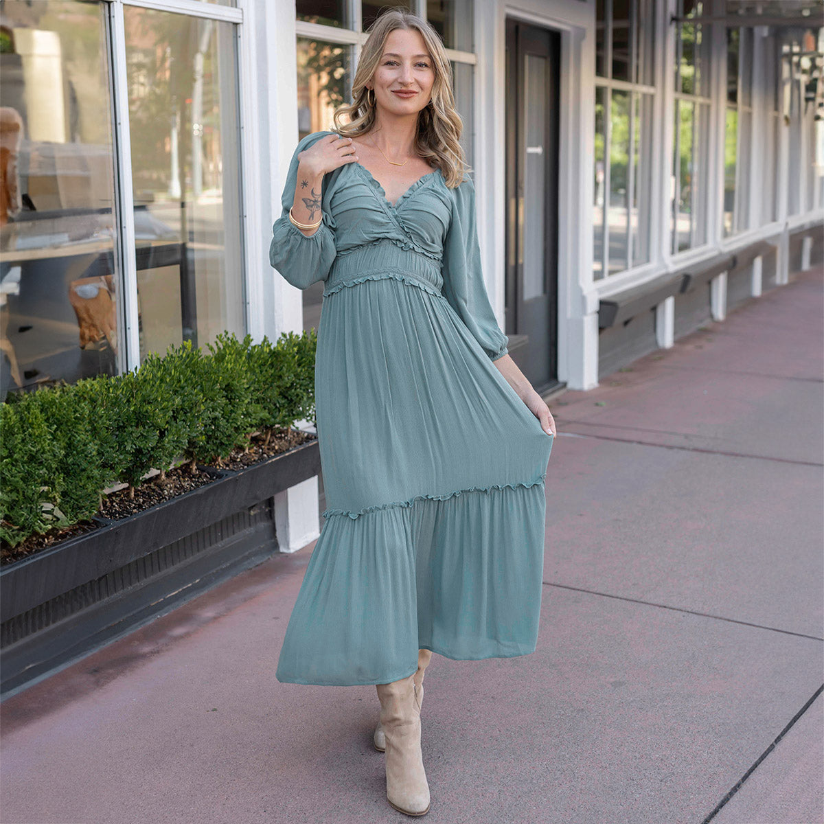 Destination Mineral Blue Maxi Dress