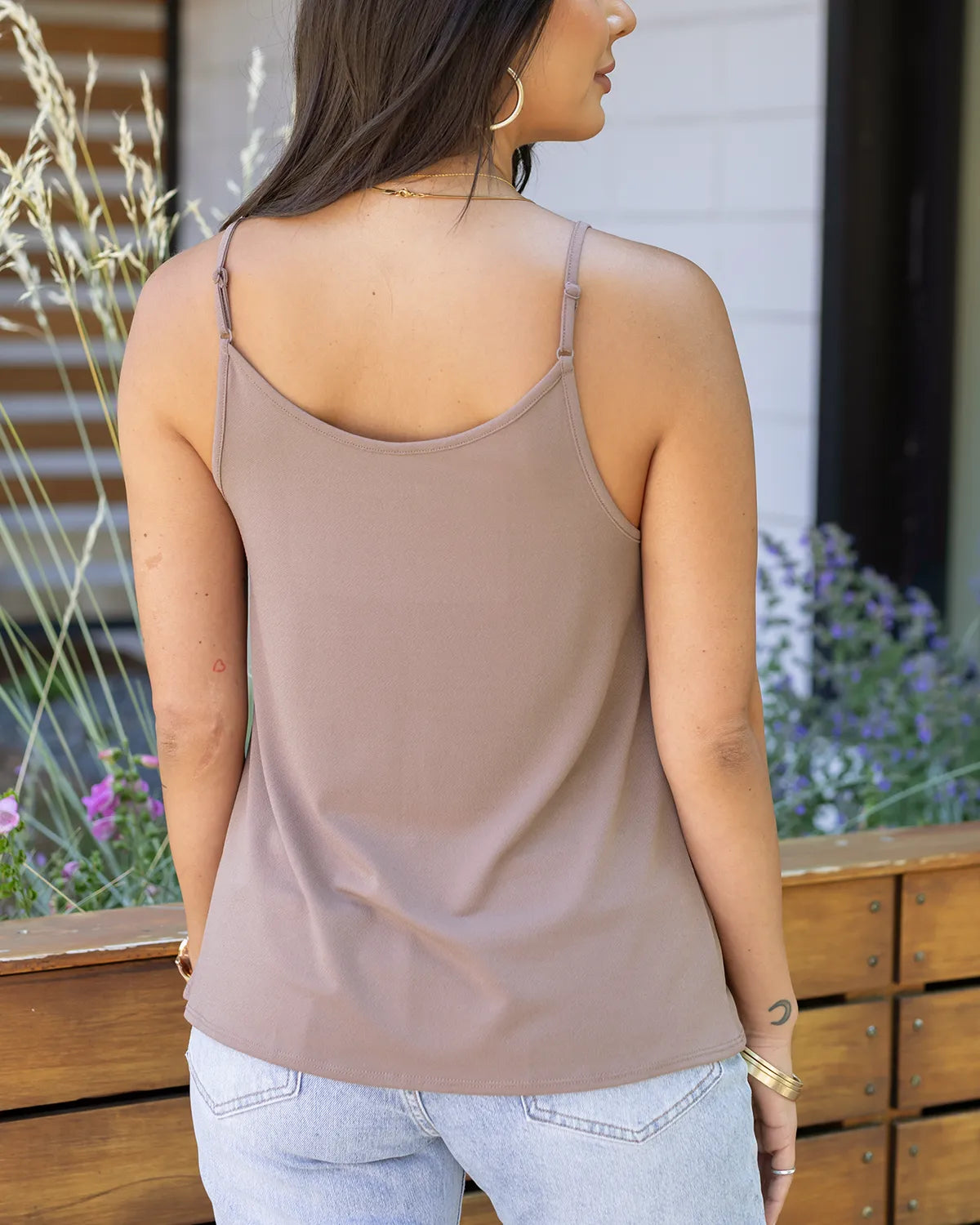 Taupe Scoop Neck Cami