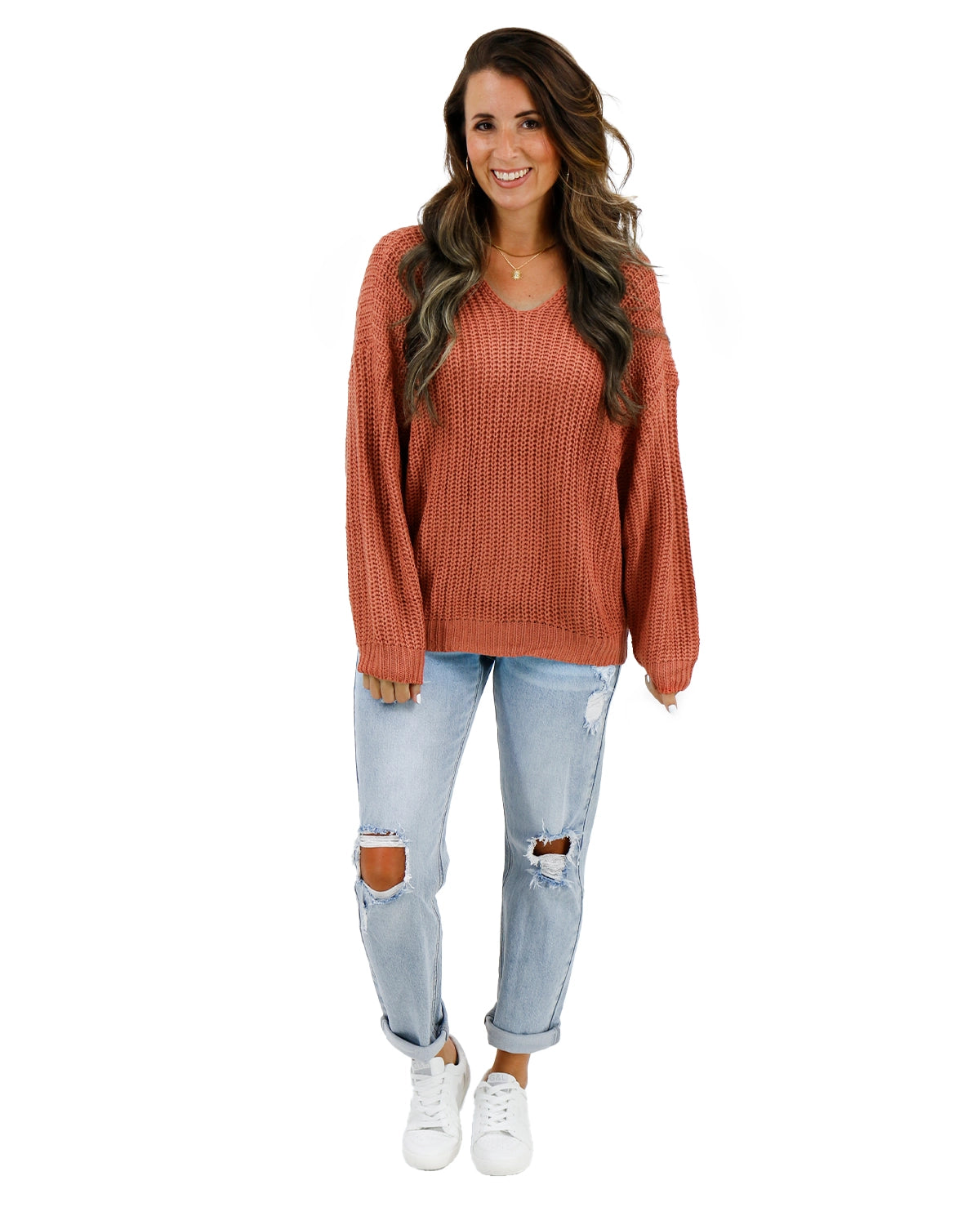 pullover v neck sweater