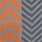 Grey/Orange Chevron Scarf Grey/Orange